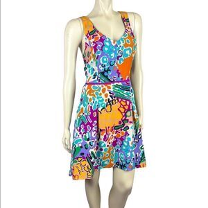 Willow & Clay Colorful Sleeveless V-Neck A-Line with Hi-Low Hemline Size M (6)